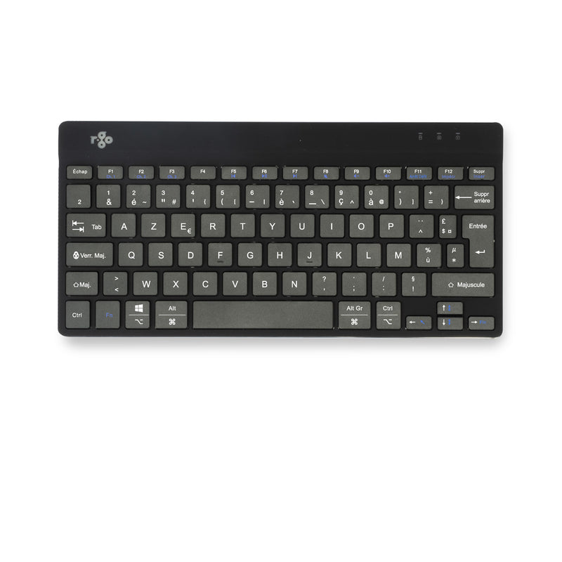 R-Go Tools Ergonomische Tastatur R-Go Compact Break, kompakte Tastatur mit Pausensoftware, AZERTY (FR), Bluetooth, Schwarz