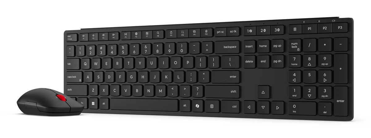 Lenovo 4X31S04843 Tastatur Maus enthalten Büro RF Wireless + Bluetooth Französisch, Deutsch Schwarz