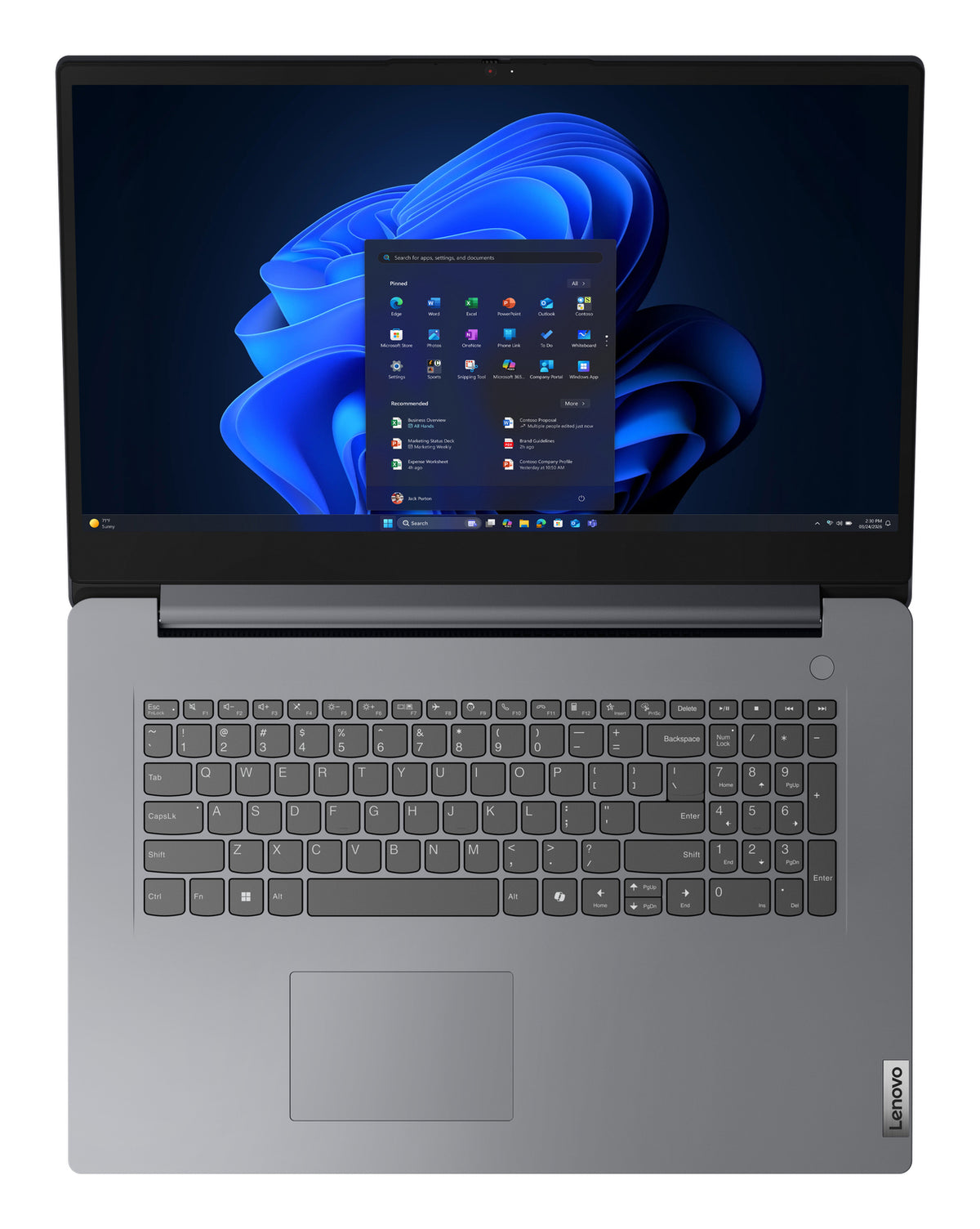 Lenovo V17 G7 IWC Intel Core 5 320 Laptop 43,9 cm (17.3") Full HD 16 GB DDR5-SDRAM 512 GB SSD Wi-Fi 6 (802.11ax) Windows 11 Home Grau Deutsch
