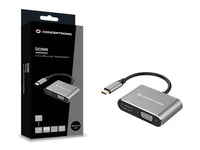 Conceptronic DONN16G 4-in-1 USB 3.2 Gen 1 Dockingstation, HDMI, VGA, USB-A 3.0, 100W USB PD