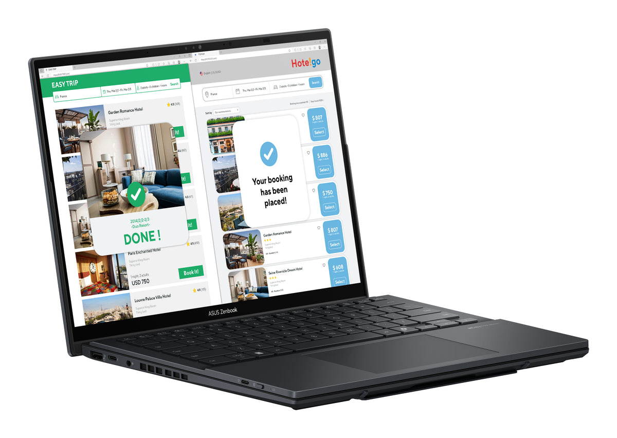 ASUS Zenbook Duo UX8406CA-QL194W Intel Core Ultra 9 285H Hybrid (2-in-1) 35,6 cm (14") Touchscreen WUXGA 32 GB LPDDR5x-SDRAM 1 TB SSD Wi-Fi 7 (802.11be) Windows 11 Home Grau QWERTZ Deutsch