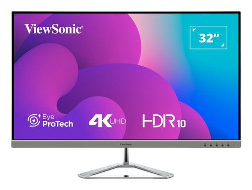 Viewsonic VX3276-4K-MHD-2 Computerbildschirm 81,3 cm (32") 3840 x 2160 Pixel 4K Ultra HD LCD Schwarz, Silber