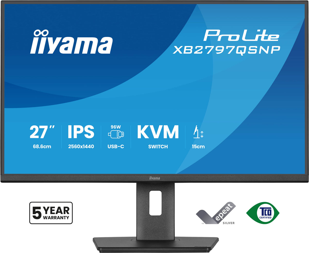 iiyama ProLite XB2797QSNP-B1 Computerbildschirm 68,6 cm (27") 2560 x 1440 Pixel Quad HD LCD Schwarz