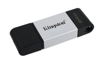 Kingston Technology DataTraveler 80 USB-Stick 64 GB USB Typ-C 3.2 Gen 1 (3.1 Gen 1) Schwarz, Silber