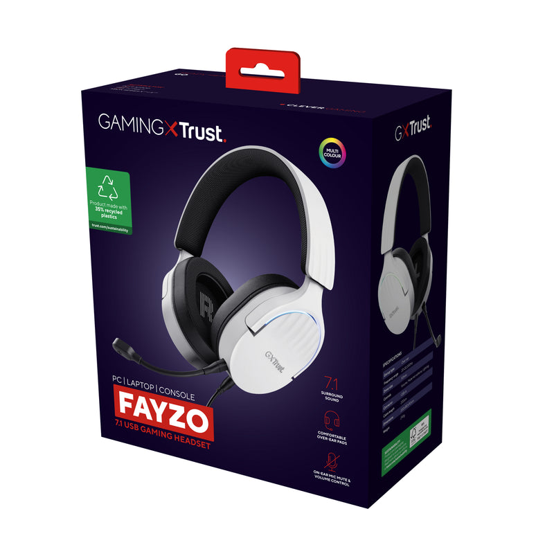 Trust GXT 490 FAYZO Kopfhörer Kabelgebunden Kopfband Motorrad USB Typ-A Schwarz, Weiß