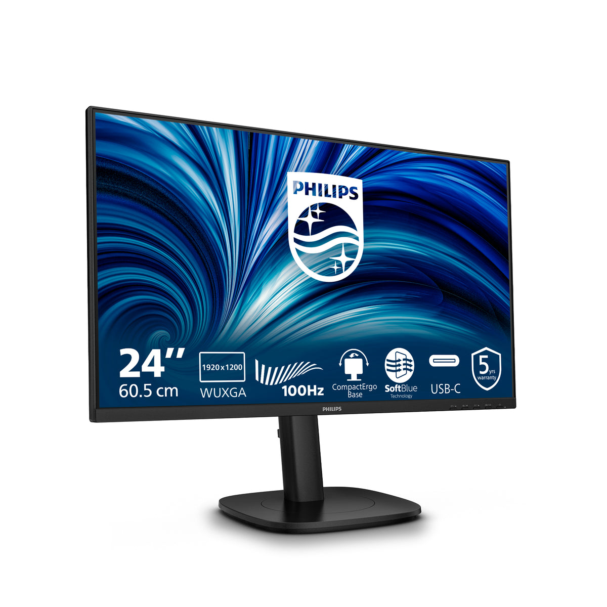 Philips 3000 series 24B2N3200D/00 Computerbildschirm 61,2 cm (24.1") 1920 x 1200 Pixel WUXGA LCD Schwarz