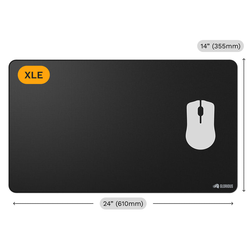 Glorious Gaming GLO-MP2-CLTH-STC-XLE-BLK Mauspad Gaming-Mauspad Schwarz