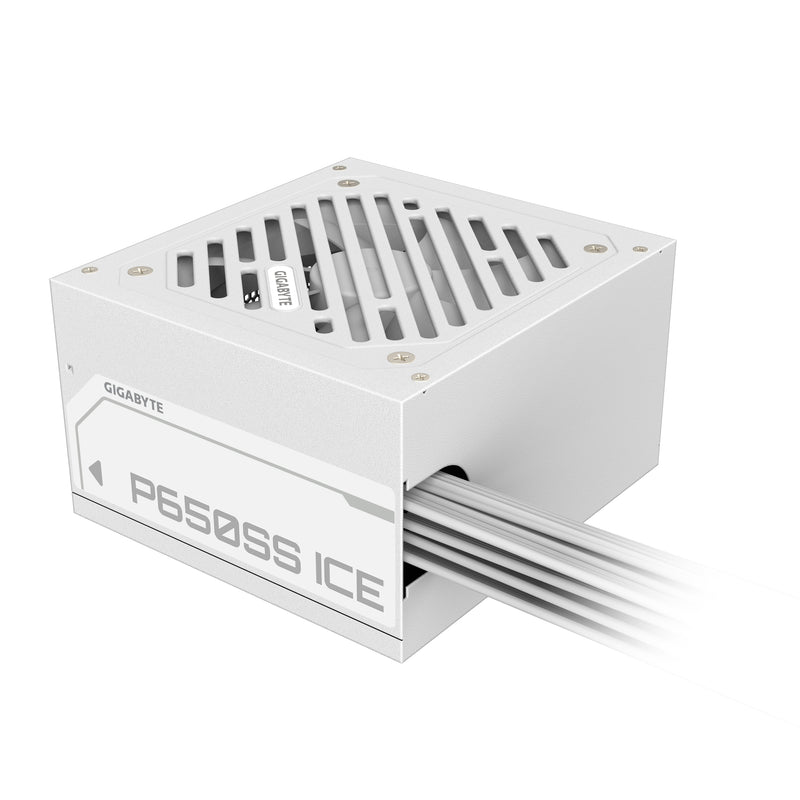 GIGABYTE P650SS ICE Netzteil - PCIe 5.0, 80 PLUS Silver, 120-mm-Lüfter, ATX 3.0 kompatibel, EU-Stecker