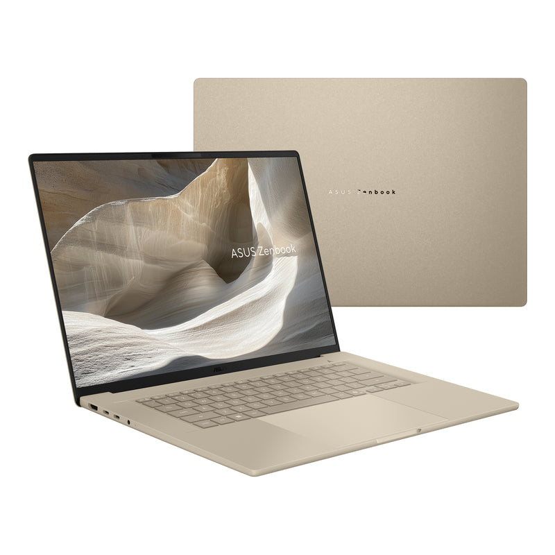 ASUS Zenbook A16 UX3607QA-SH056W Snapdragon X1-26-100 Laptop 40,6 cm (16") WUXGA 32 GB LPDDR5x-SDRAM 1 TB SSD Wi-Fi 6E (802.11ax) Windows 11 Home Beige