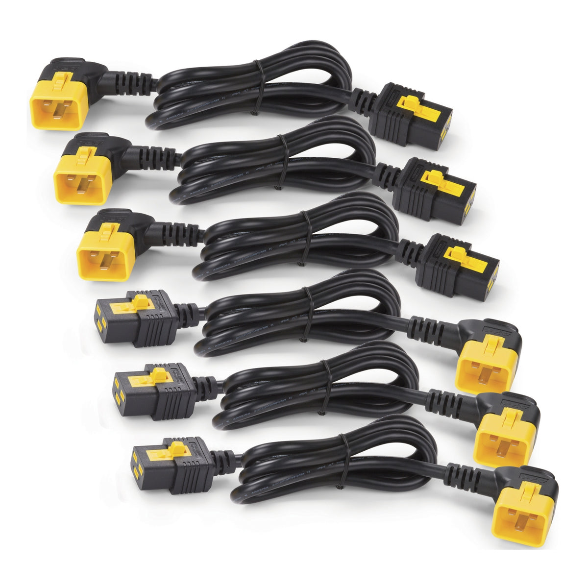 APC Netzkabel-Kit (je 6), mit Verriegelung , von C19 auf C20 (90 Grad), 1,2 m