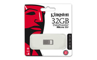 Kingston Technology DataTraveler Micro 3.1 32GB USB-Stick USB Typ-A 3.2 Gen 1 (3.1 Gen 1) Metallisch