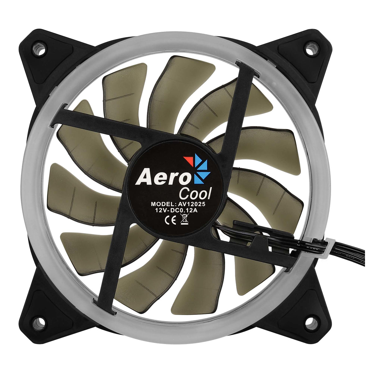 Aerocool Rev RGB Computergehäuse Ventilator 12 cm Schwarz