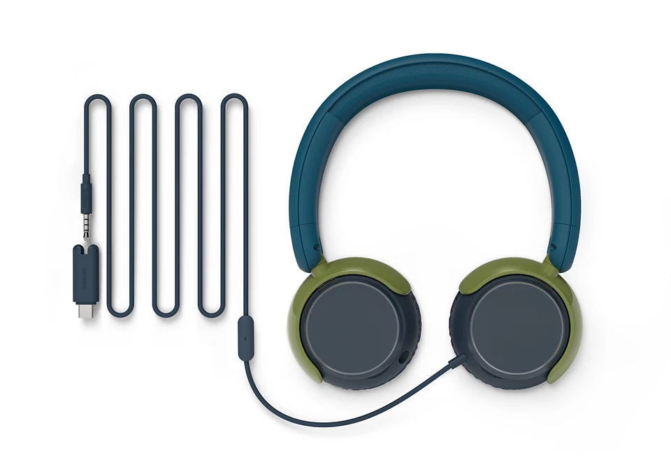 Philips 2000 series TAK2000CT/00 Kopfhörer & Headset Kabelgebunden Kopfband Anrufe/Musik USB Typ-C Blau, Grün, Grau