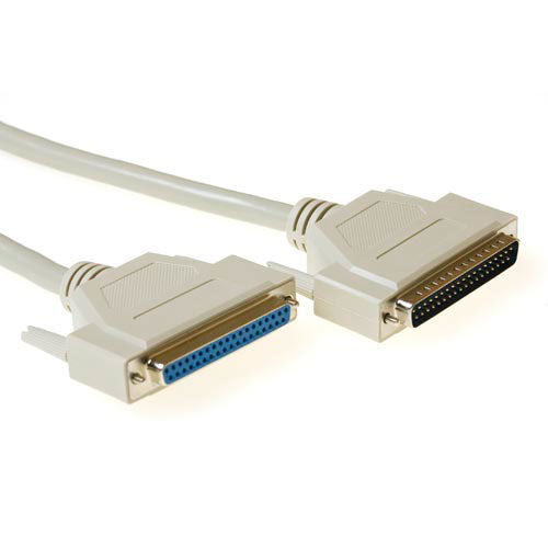 ACT 2m 37 pin D-sub, M/F Serien-Kabel Elfenbein