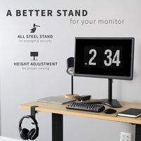 Techly ICA-LCD 2500 Flachbildschirm-Tischhalterung 68,6 cm (27") Tisch/Bank Schwarz