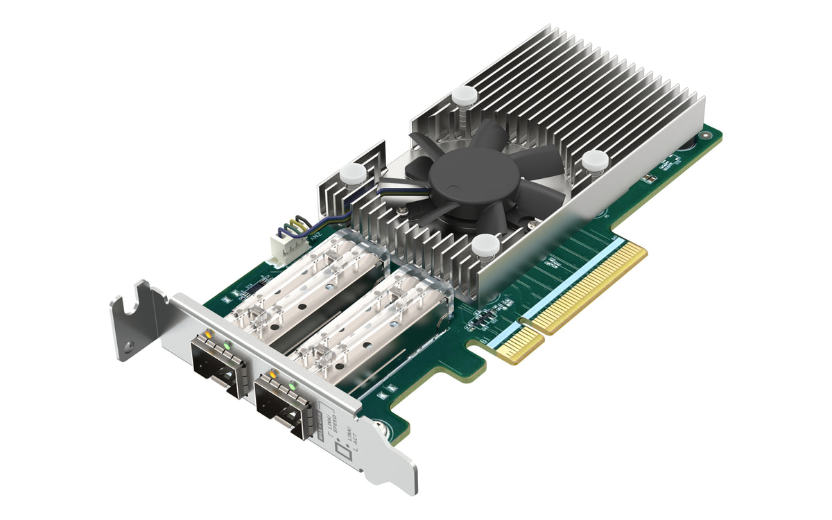 QNAP QXG-25G2SF-BCM Netzwerkkarte Eingebaut Faser 25000 Mbit/s