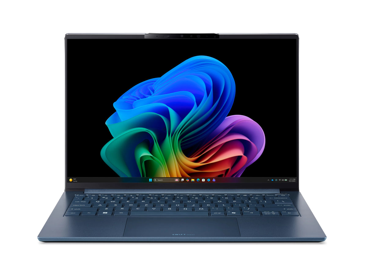 Acer Swift Go 14 AI Intel SFG14-I71-77CS Copilot+ PC Intel Core Ultra 7 355 Laptop 35,6 cm (14") WUXGA 16 GB LPDDR5x-SDRAM 512 GB SSD Wi-Fi 7 (802.11be) Windows 11 Home Blau
