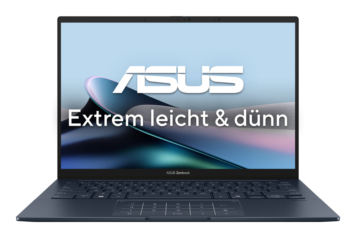 ASUS Zenbook 14 OLED UX3405CA-QD1303W Intel Core Ultra 7 255H Laptop 35,6 cm (14") WUXGA 16 GB LPDDR5x-SDRAM 1 TB SSD Wi-Fi 7 (802.11be) Windows 11 Home Deutsch Blau
