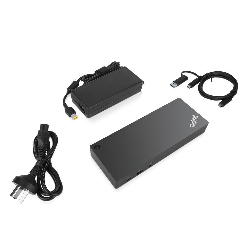 Lenovo 40AF0135UK laptop-dockingstation & portreplikator Kabelgebunden USB 3.2 Gen 1 (3.1 Gen 1) Type-C Schwarz
