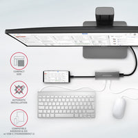 Axagon HMC-5G21 USB 10Gbps hub, 2x USB-A, 2x USB-C, HDMI 4k/30Hz, PD 60W, USB-C Kabel