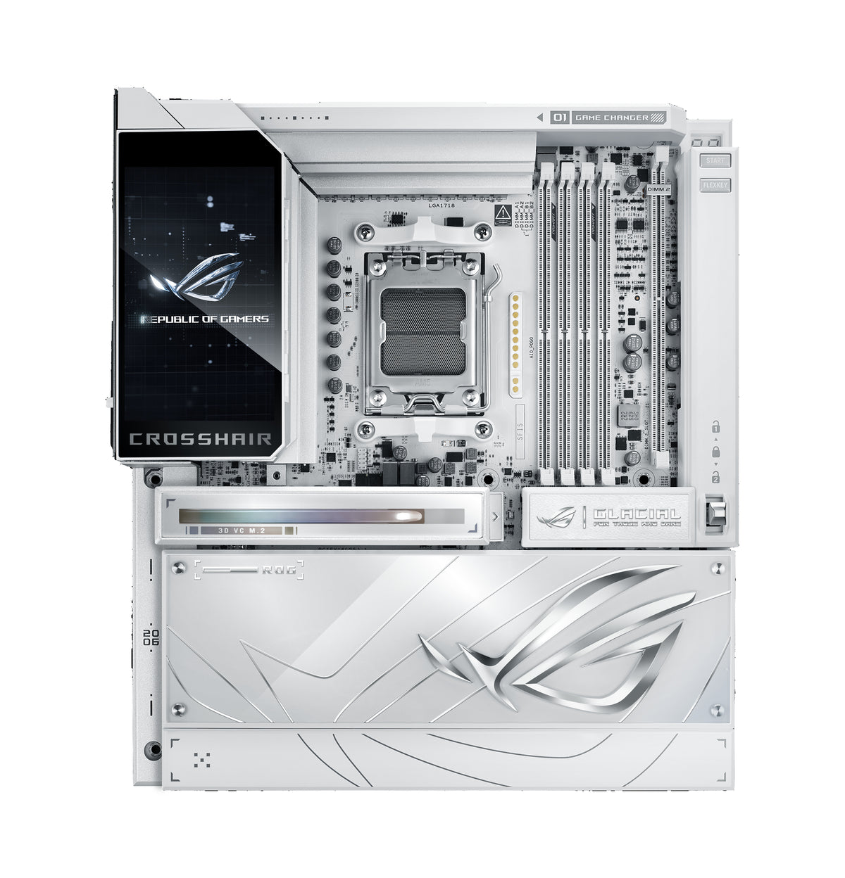 ASUS ROG CROSSHAIR X870E GLACIAL AMD X870E Sockel AM5 Erweitertes ATX