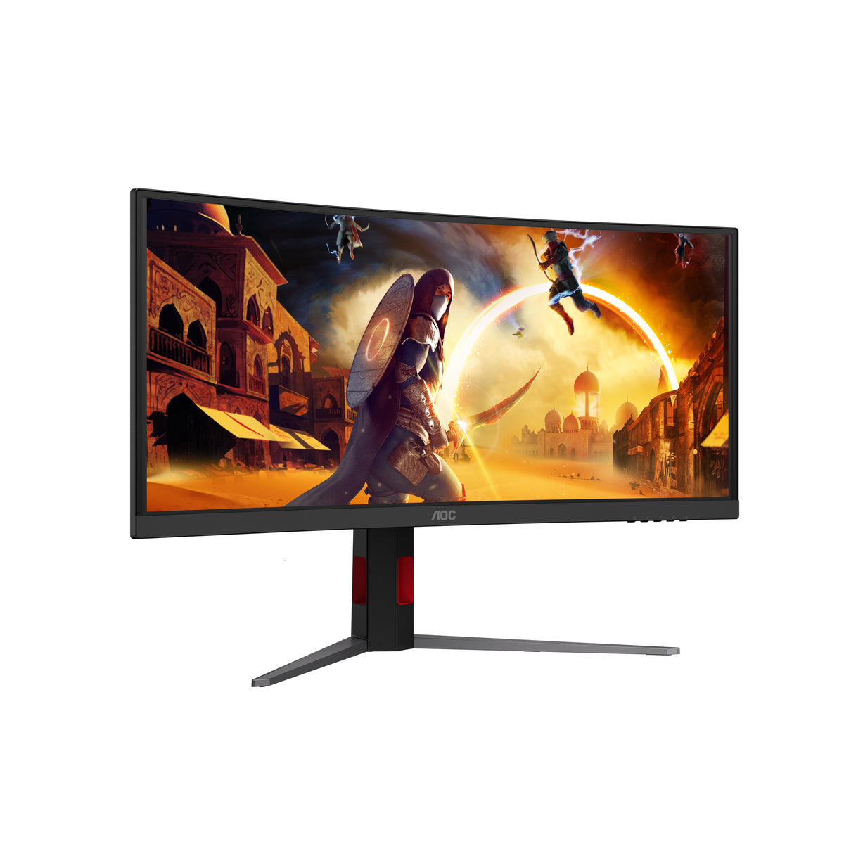 AOC G4 34'' CU34G4CA Computerbildschirm 86,4 cm (34") 3440 x 1440 Pixel Schwarz, Rot