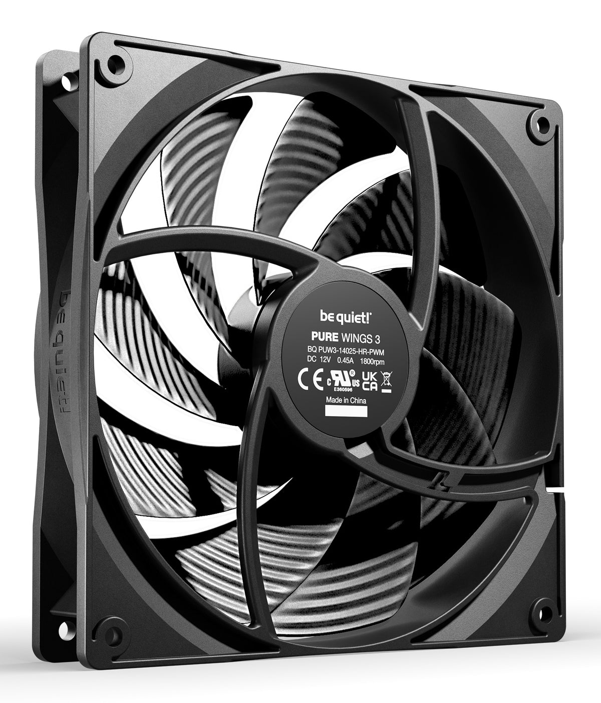 be quiet! Pure Wings 3 140mm PWM high-speed Computergehäuse Ventilator 14 cm Schwarz 1 Stück(e)