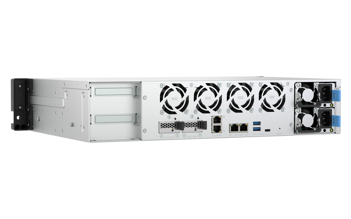 QNAP TS-H1073BXEU-RP NAS Rack (2U) Ryzen Embedded V1780B 8 GB DDR4 QNAP QTS Schwarz