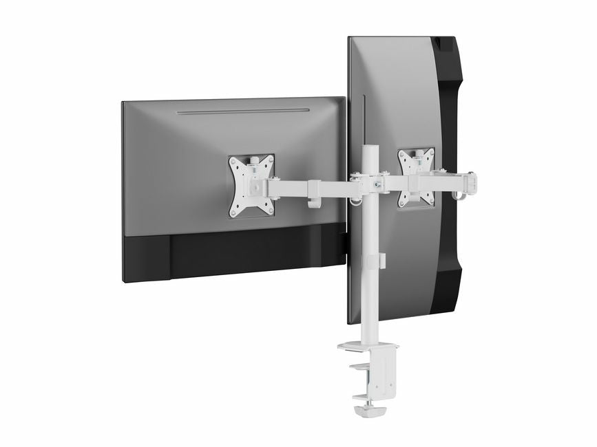 Equip 17"-32" Gelenk-Dual-Monitor-Tischhalterung, Weiß