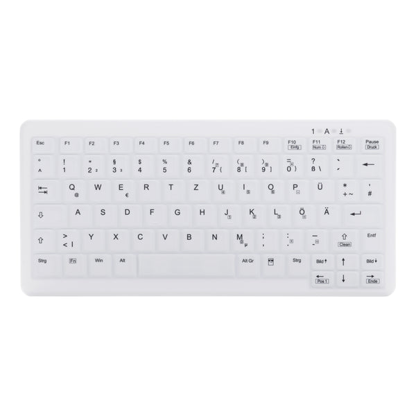 Contour Design Active Key Contour ClassicClean Medizinische Tastatur Abnehmbare Abdeckung Mini Kabellos Weiß DE C4110