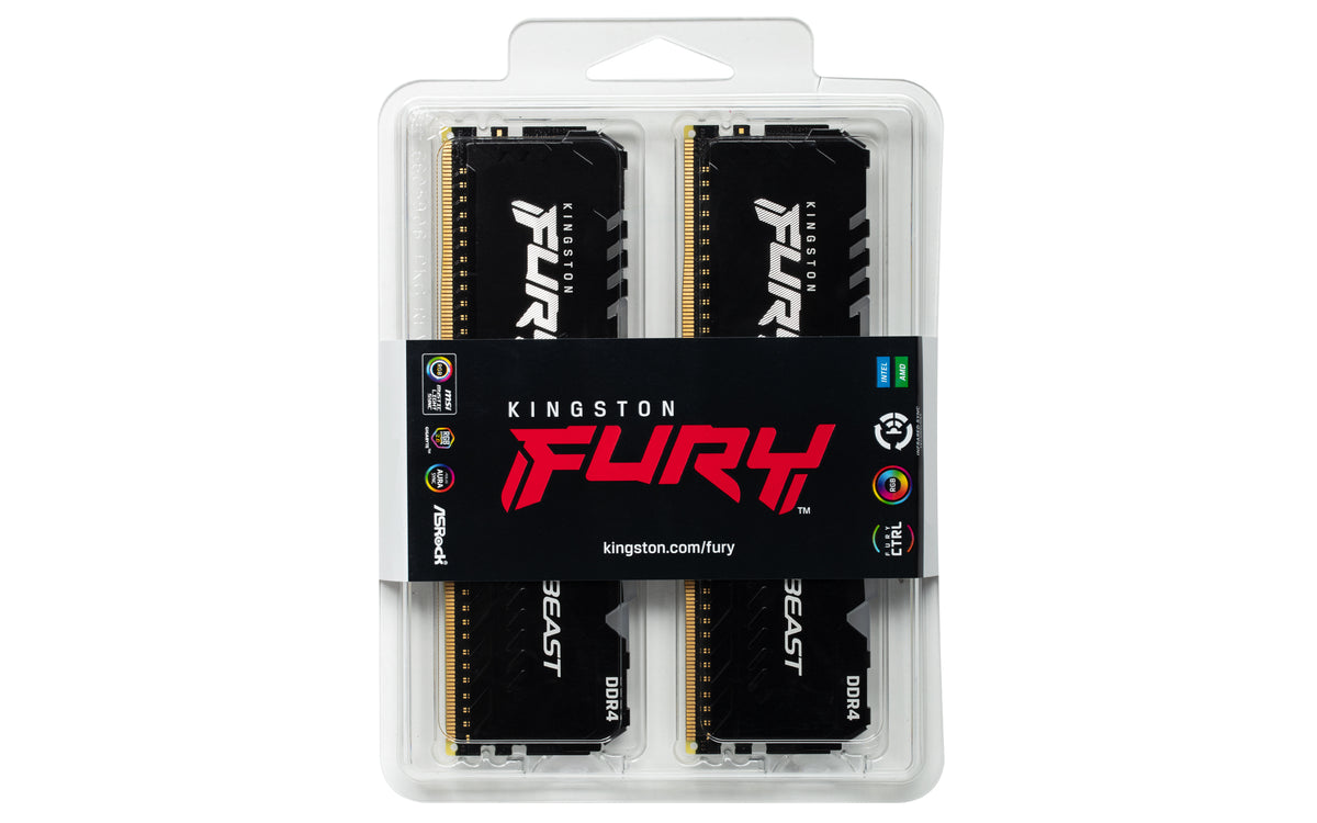 Kingston Technology FURY Beast RGB Speichermodul 16 GB 2 x 8 GB DDR4 288-pin DIMM