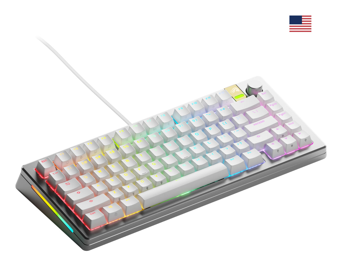 Glorious Gaming GMMK 3 PRO HE 75% Prebuilt Tastatur USB QWERTY US Englisch Silber