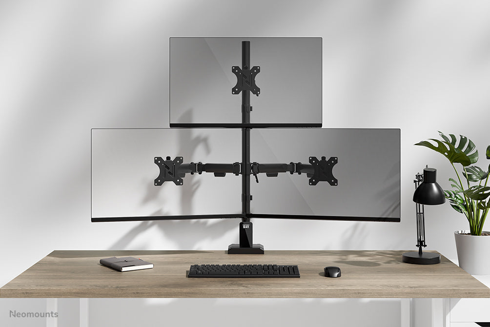 Neomounts DS60-600BL2-1 Monitorarm für drei Bildschirme 10-32"