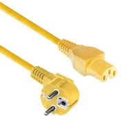 ACT Stromkabel Netzstecker CEE 7/7 Stecker (abgewinkelt) - C15 gelb 2 m