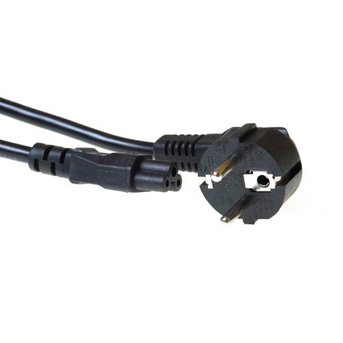 ACT Stromkabel Netzstecker CEE 7/7 Stecker (abgewinkelt) - C5 schwarz 3 m