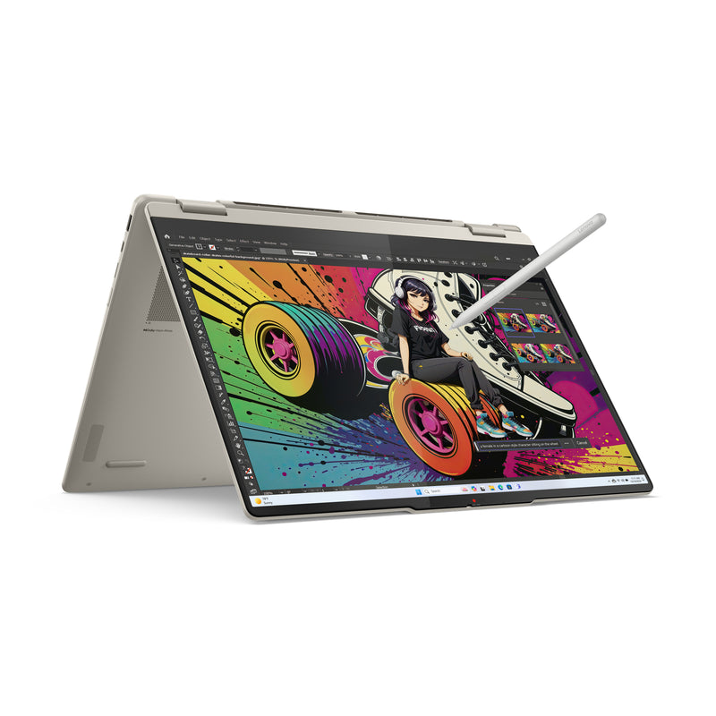 Lenovo Yoga 7 2-in-1 16AKP10 Copilot+ PC AMD Ryzen AI 7 350 Hybrid (2-in-1) 40,6 cm (16") Touchscreen 2.8K 16 GB LPDDR5x-SDRAM 1 TB SSD Wi-Fi 7 (802.11be) Windows 11 Home Deutsch Grau
