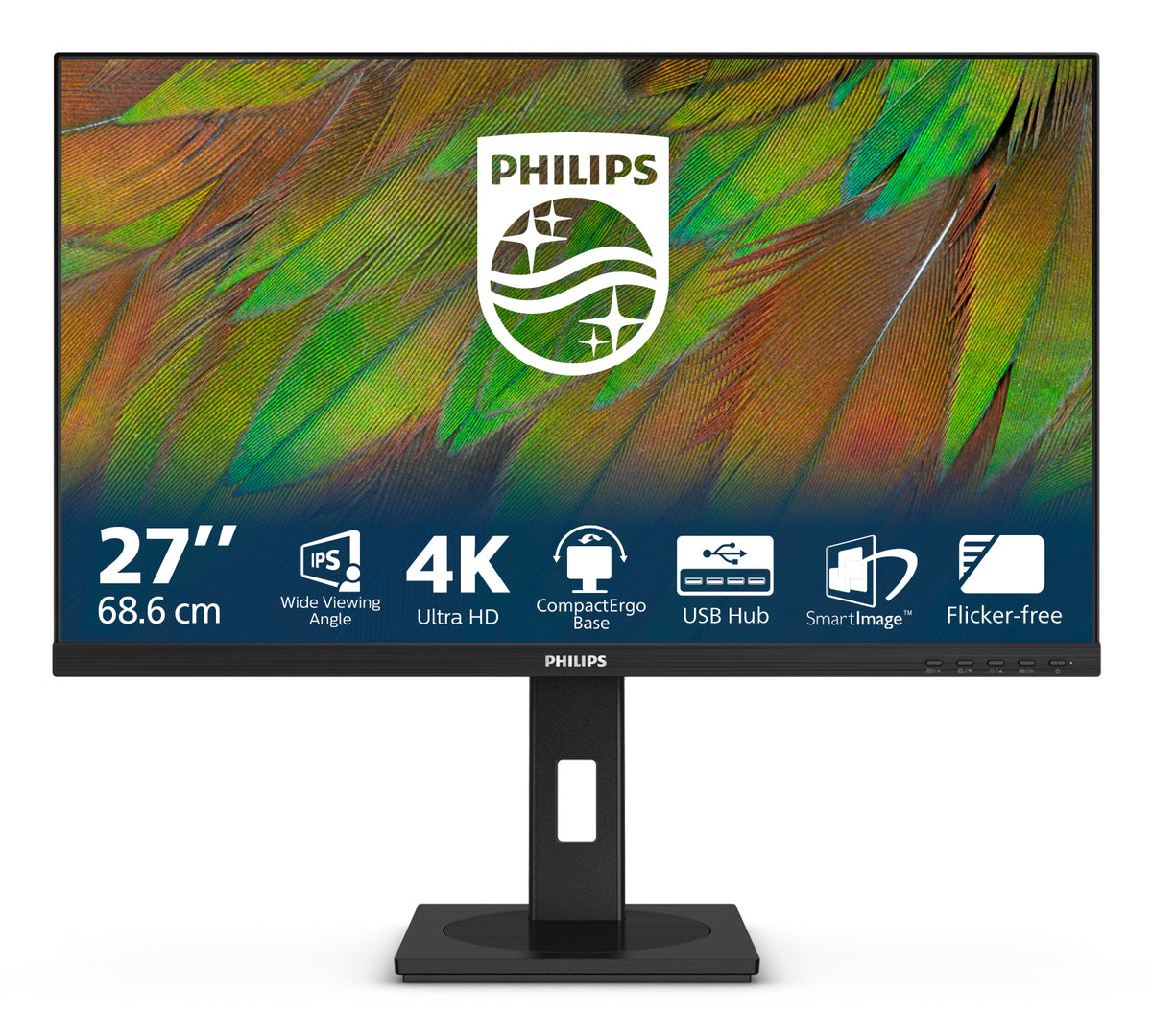 Philips 3000 series 27B1N3800/00 Computerbildschirm 68,6 cm (27") 3840 x 2160 Pixel 4K Ultra HD LCD Schwarz