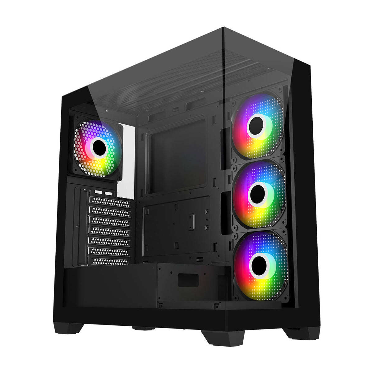 FSP M340-BA Gehäuse Midi Tower mITX, mATX, ATX Schwarz ARGB