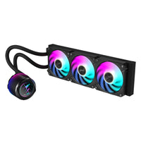 GIGABYTE AORUS WATERFORCE X II 360 AIO Flüssigkeits-CPU-Kühler - 3x120mm ARGB-Lüfter, Vollfarb-LCD, DAISY-CHAIN, kompatibel mit Intel LGA 1851 und AMD AM5