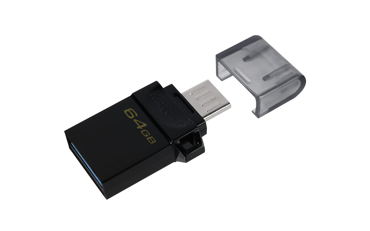 Kingston Technology DataTraveler microDuo3 G2 USB-Stick 64 GB USB Type-A / Micro-USB 3.2 Gen 1 (3.1 Gen 1) Schwarz