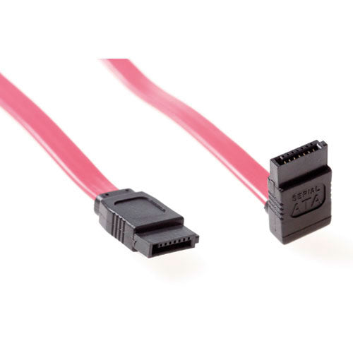 ACT SATA connection cable with hooked connector SATA-Kabel 0,75 m SATA 7-pin Rot