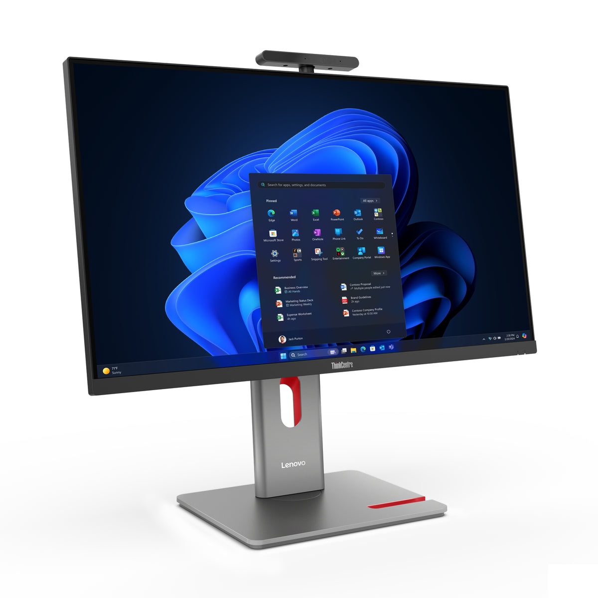Lenovo ThinkCentre M90a Pro Gen 6 Intel Core Ultra 7 265 68,6 cm (27") 2560 x 1440 Pixel All-in-One-PC 32 GB DDR5-SDRAM 512 GB SSD Windows 11 Pro Wi-Fi 6E (802.11ax) Schwarz