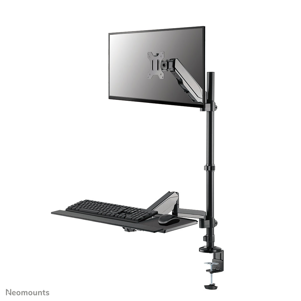 Neomounts DS90-325BL1 Station de travail assis-debout, montage sur table 17-32" - Ressort à gaz