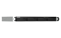 QNAP TS-464eU NAS Rack (1U) Intel® Celeron® N5095 8 GB DDR4 0 TB QNAP Turbo System Aluminium, Schwarz