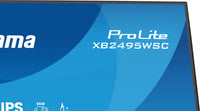iiyama ProLite XB2495WSC-B1 Écran d'ordinateur 61,2 cm (24.1") 1920 x 1200 pixels WUXGA LED Noir