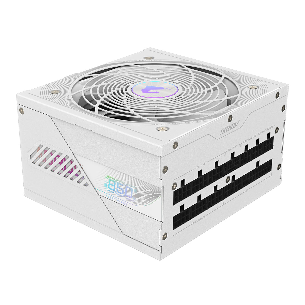 GIGABYTE AORUS ELITE P850W ICE Netzteil - PCIe 5.0, 80 PLUS Platinum, Vollmodulares Design, 120mm Lüfter, ATX 3.0-kompatibel, EU-Stecker