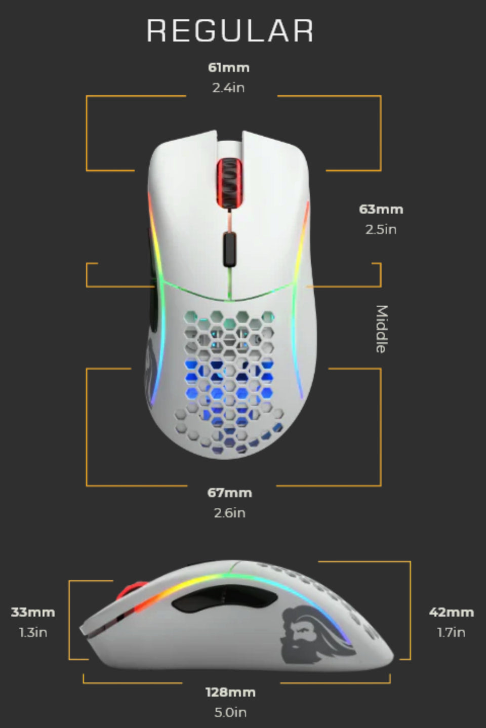 Glorious Gaming Model D Wireless Maus Rechts RF Wireless 19000 DPI