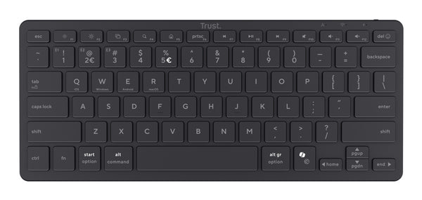 Trust Nado II Tastatur Heimbüro Bluetooth Deutsch Schwarz