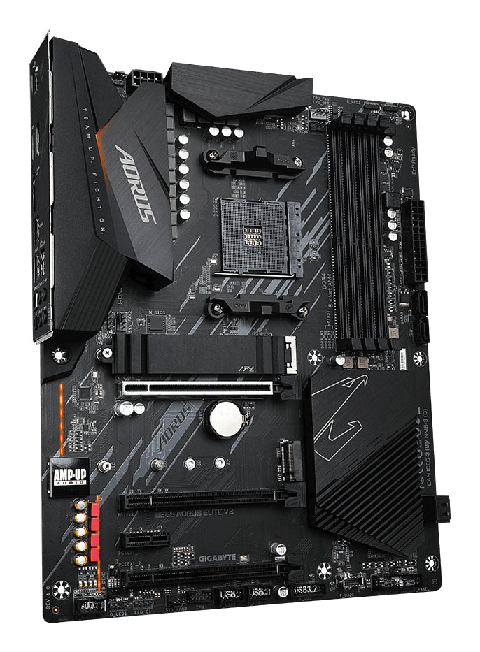 GIGABYTE B550 AORUS ELITE V2 Mainboard – AMD Ryzen 5000 CPUs, 12+2 Phasen VRM, bis zu 4733 MHz DDR4, 1xPCIe 4.0 + 1xPCIe 3.0 M.2, 2.5GbE LAN, USB 3.2 Gen 2