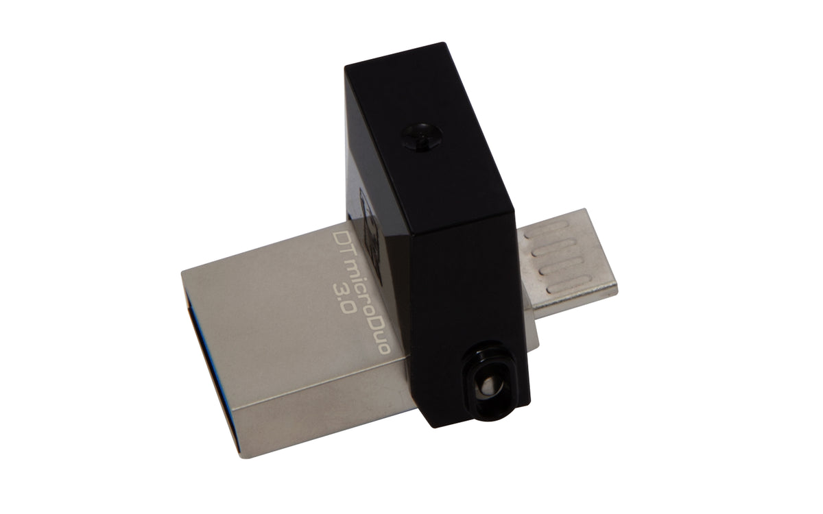Kingston Technology DataTraveler 16GB microDuo 3.0 USB-Stick USB Type-A / Micro-USB 3.2 Gen 1 (3.1 Gen 1) Schwarz